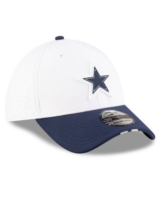 Men's White/Navy Dallas Cowboys 2025 NFL Training Camp 39THIRTY Flex Hat