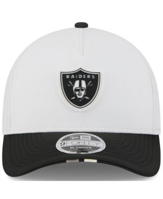 Big Boys and Girls White/Black Las Vegas Raiders 2025 NFL Training Camp A-Frame 9FORTY Adjustable Hat