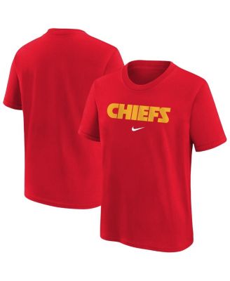 Nike - Big Boys and Girls Red Kansas City Chiefs Team Wordmark T-Shirt