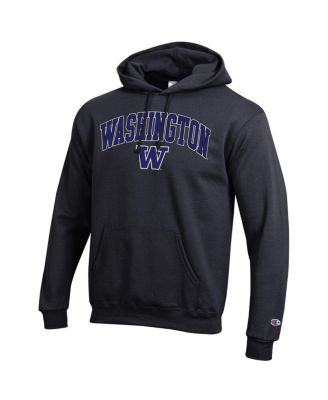 Men's&nbsp;Black Washington Huskies Arch Over Logo Pullover Hoodie