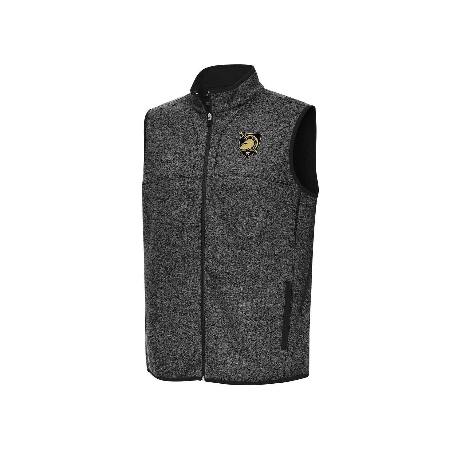 Men's Heather Black Army Black Knights Fortune Full-Zip Vest
