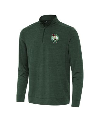 Antigua - Men's Hunter Green Boston Celtics Bright Quarter-Zip Sweatshirt