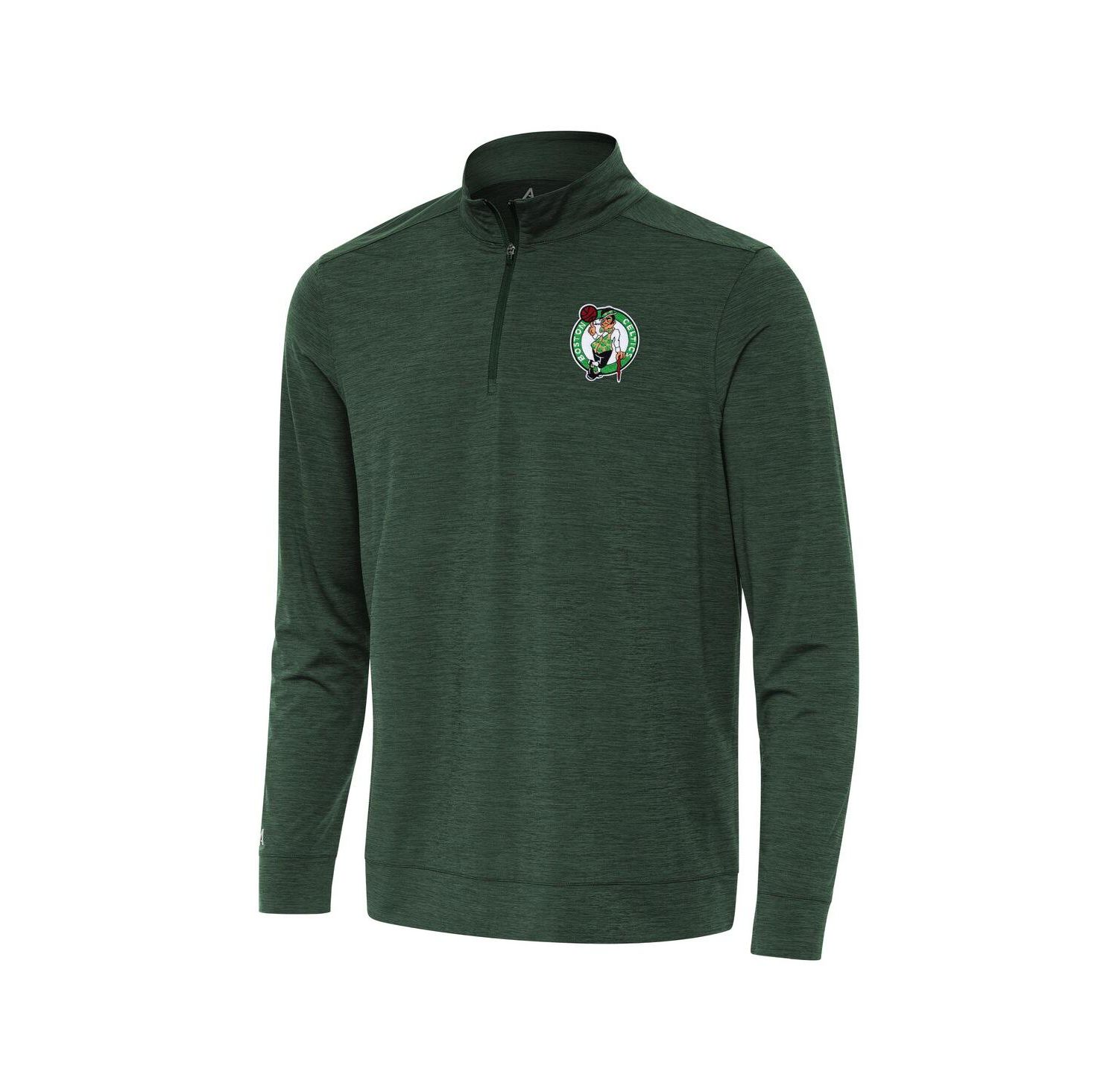 Men's Hunter Green Boston Celtics Bright Quarter-Zip Sweatshirt