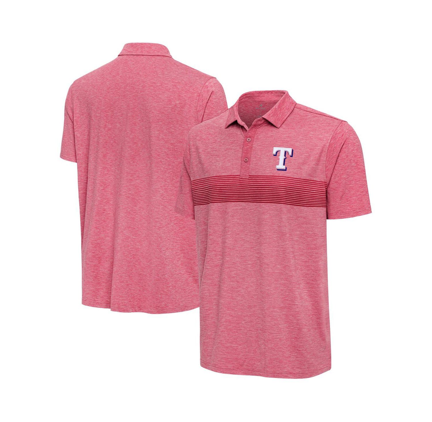 Men's Heather Red Texas Rangers Dashing Polo Shirt