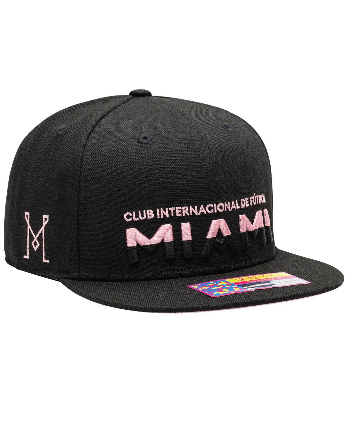 Men's and Women's Black Inter Miami Cf Loyalty Snapback Hat - Black