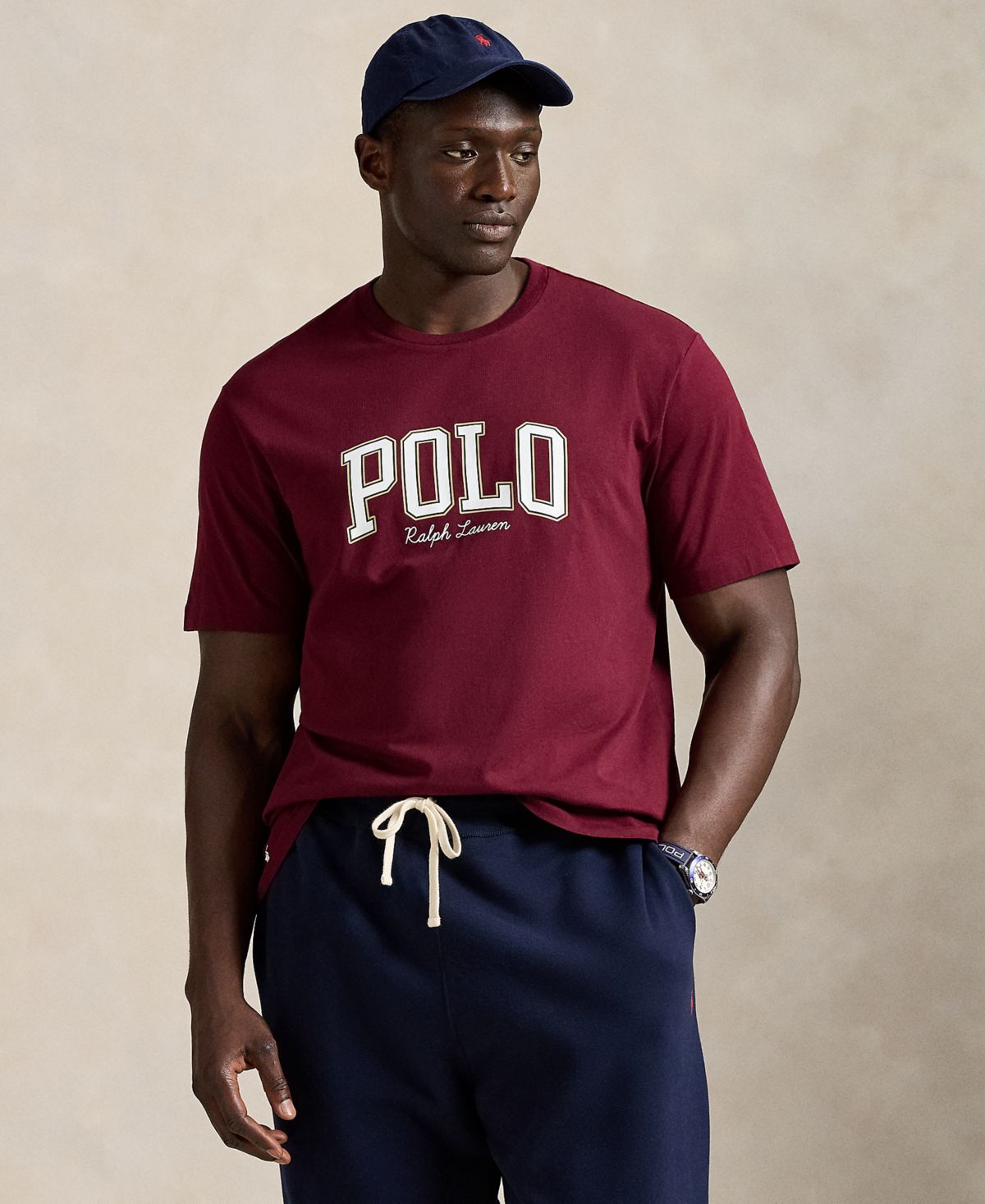 Мужская футболка из джерси с логотипом Big & Tall