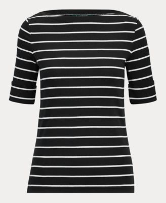 売れ筋商品|||ラルフローレン カットソー トップス レディース Women's Striped Boatneck Mariner Tee Sapphire/White Striped Boatneck Mariner Tee for Women | Ralph Lauren® PA