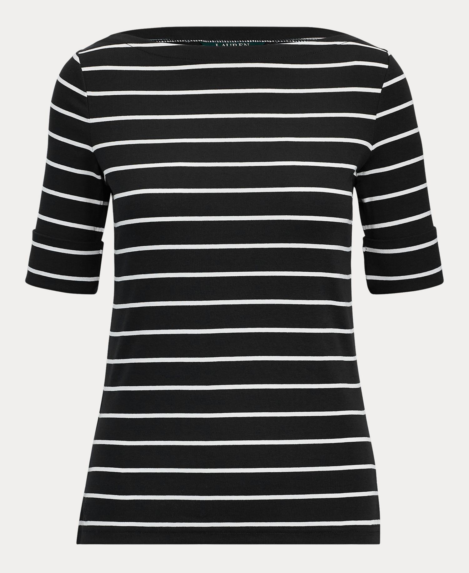 Women's Striped Boat Neck Top