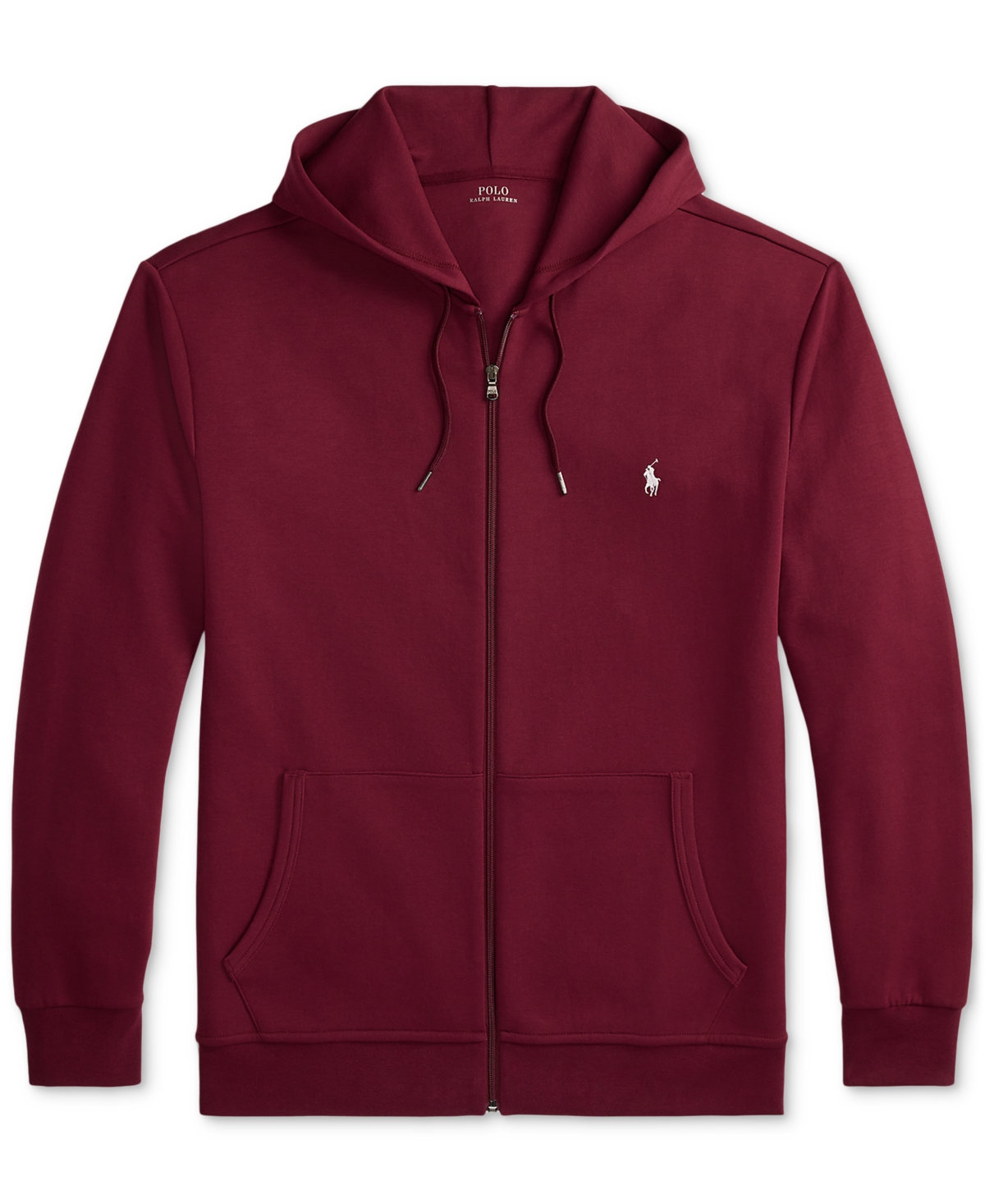 Polo Ralph Lauren Bordeaux Sweatshirt With Drawstring Hood And Pony Embroidery On The Front In Burgundy