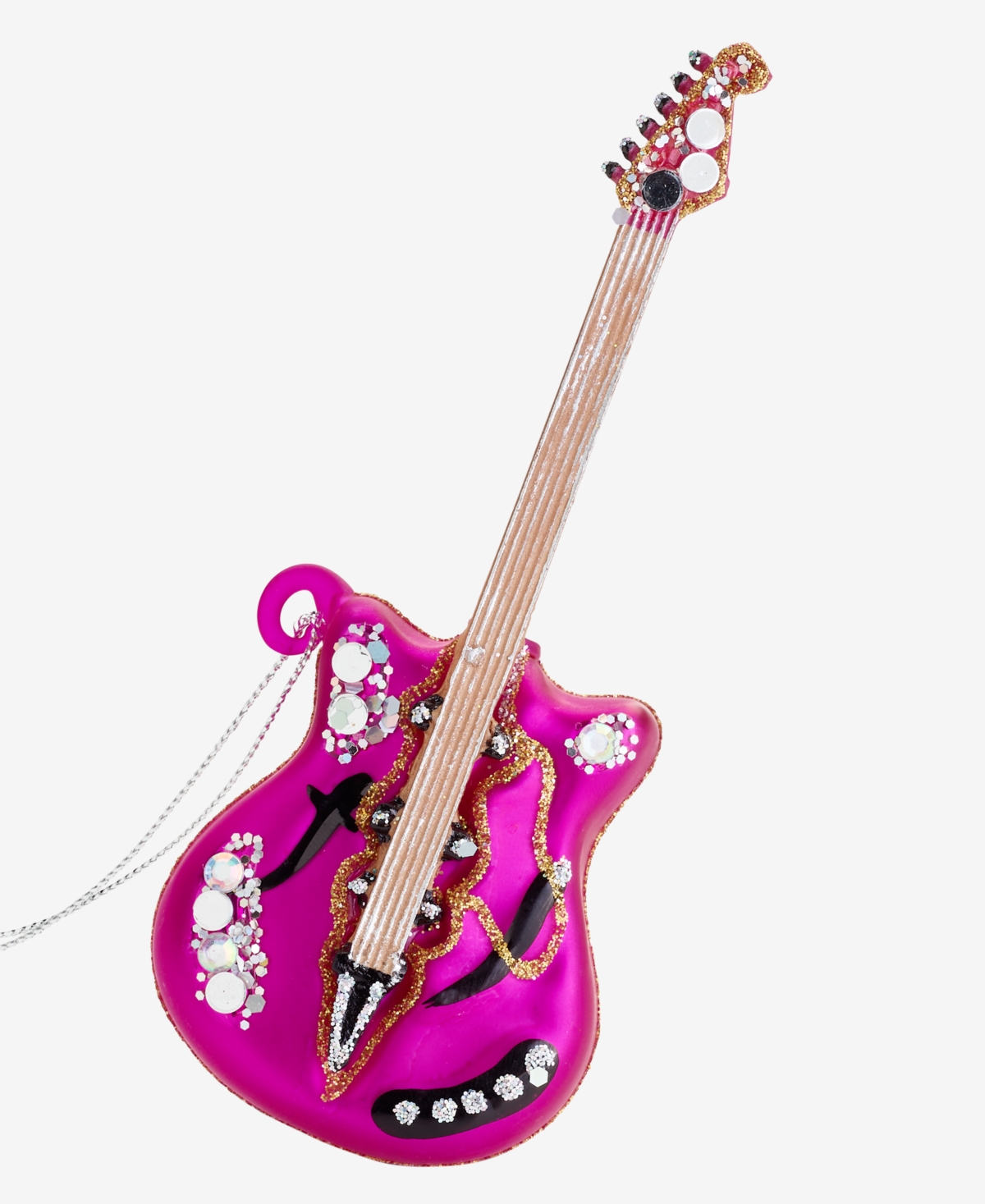 Holiday Lane Eclectic Charm Glass Guitar Ornament, Macy's Exclusive In Multi