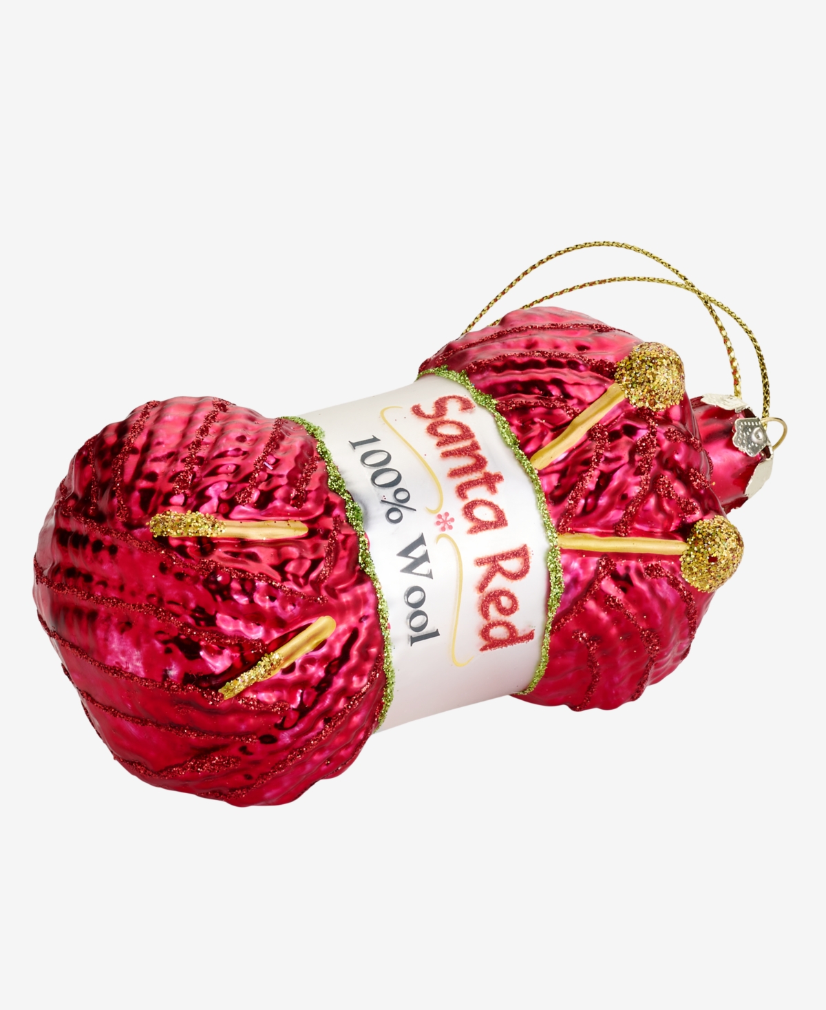 Holiday Lane Eclectic Charm Red Knitting Yarn Ornament, Macy's Exclusive In Transparent