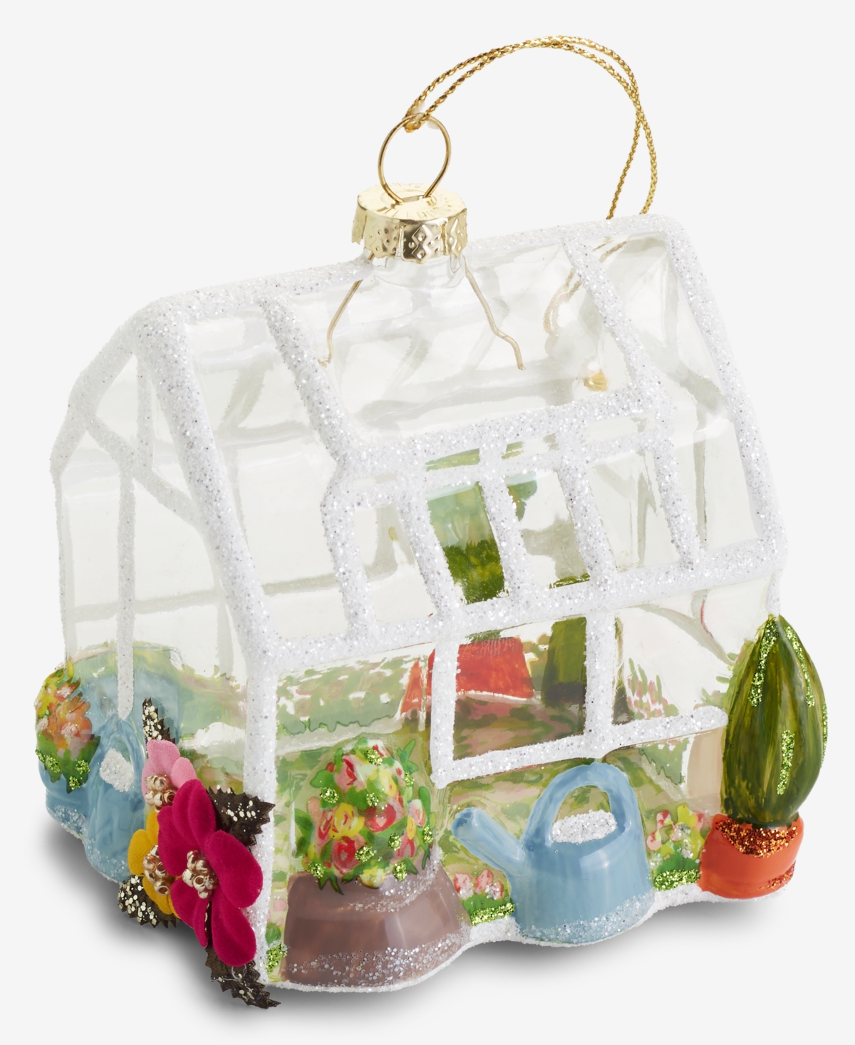 Holiday Lane Eclectic Charm Glass Greenhouse Ornament, Macy's Exclusive In Transparent