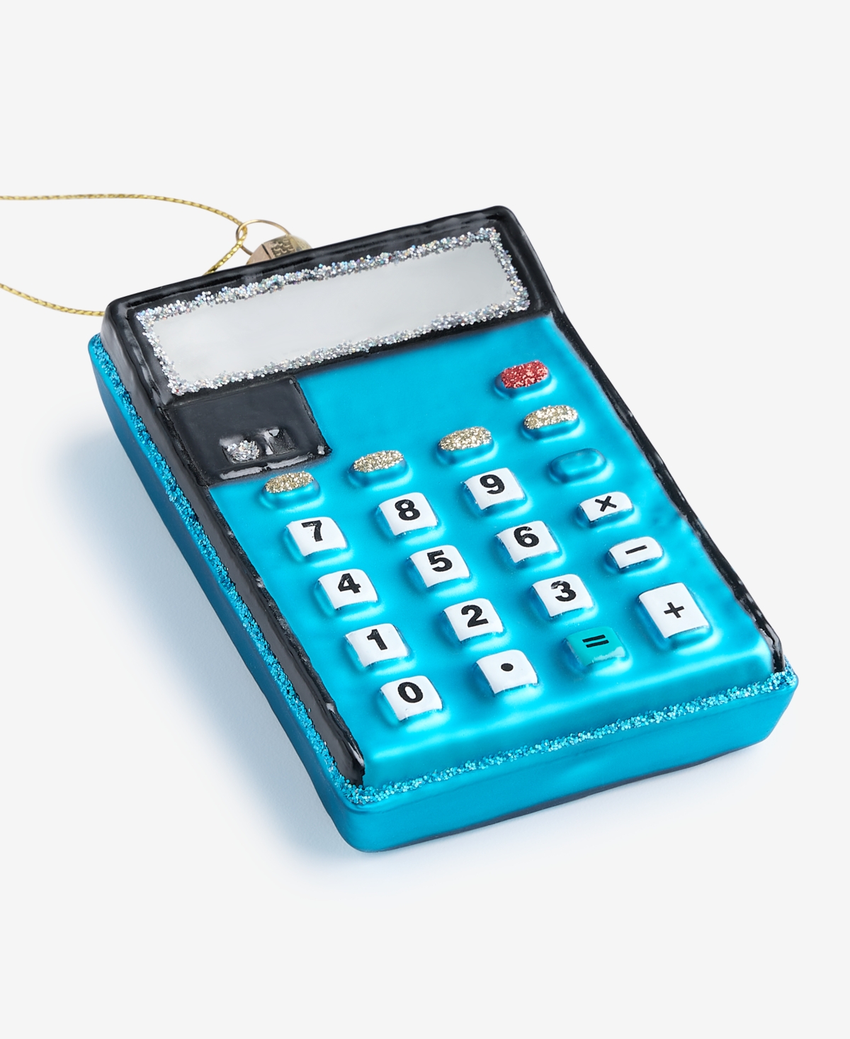 Holiday Lane Eclectic Charm Glass Calculator Ornament, Macy's Exclusive In Transparent