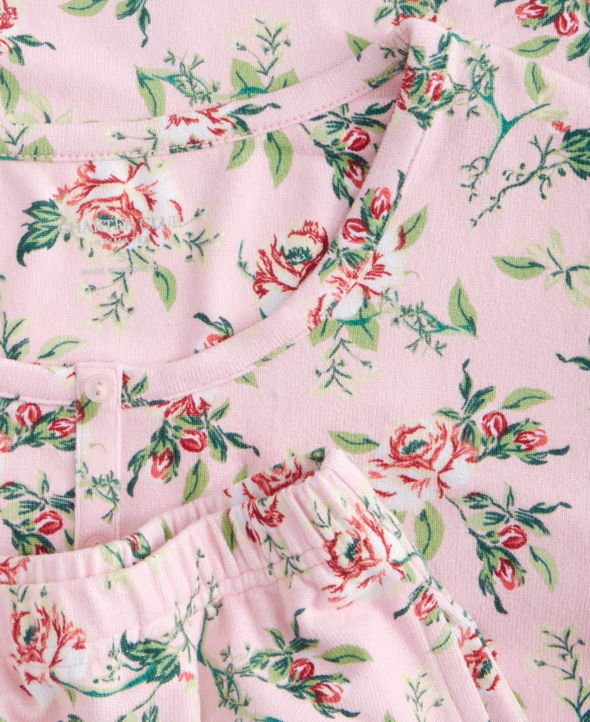 Charter Club Women's 2-pc. Printed Long-sleeve Packaged Pajamas Set, Created For Macy's In Pink