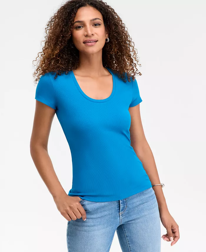 Women's Ribbed Scoop-Neck Top - thumbnail 10