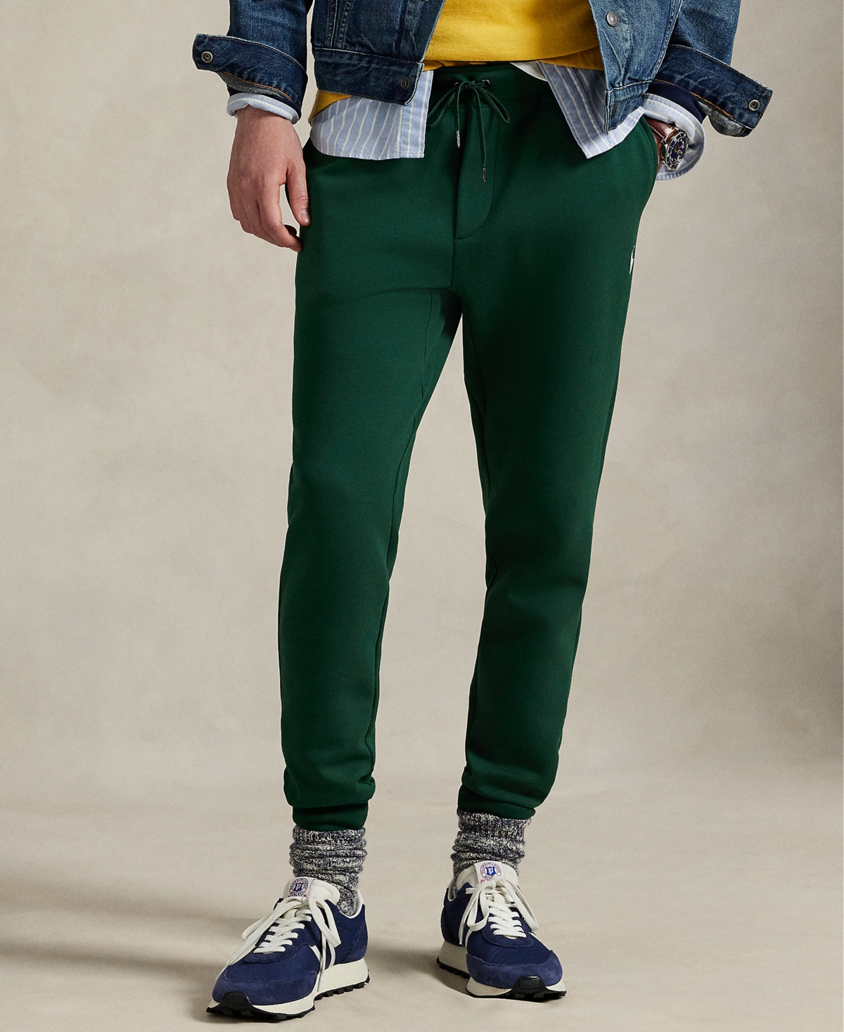 Polo Ralph Lauren Men's Double-knit Jogger Pants In Green