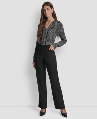 Women's Modern Fit Flat-Front Trousers