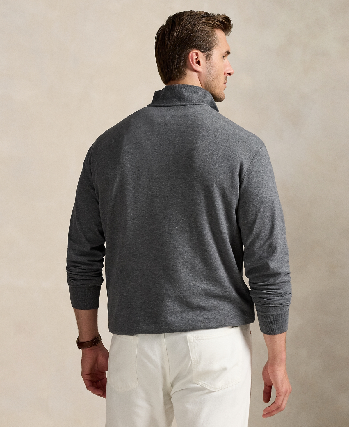 Polo Ralph Lauren Men's Big & Tall Luxury Jersey Quarter-Zip Pullover