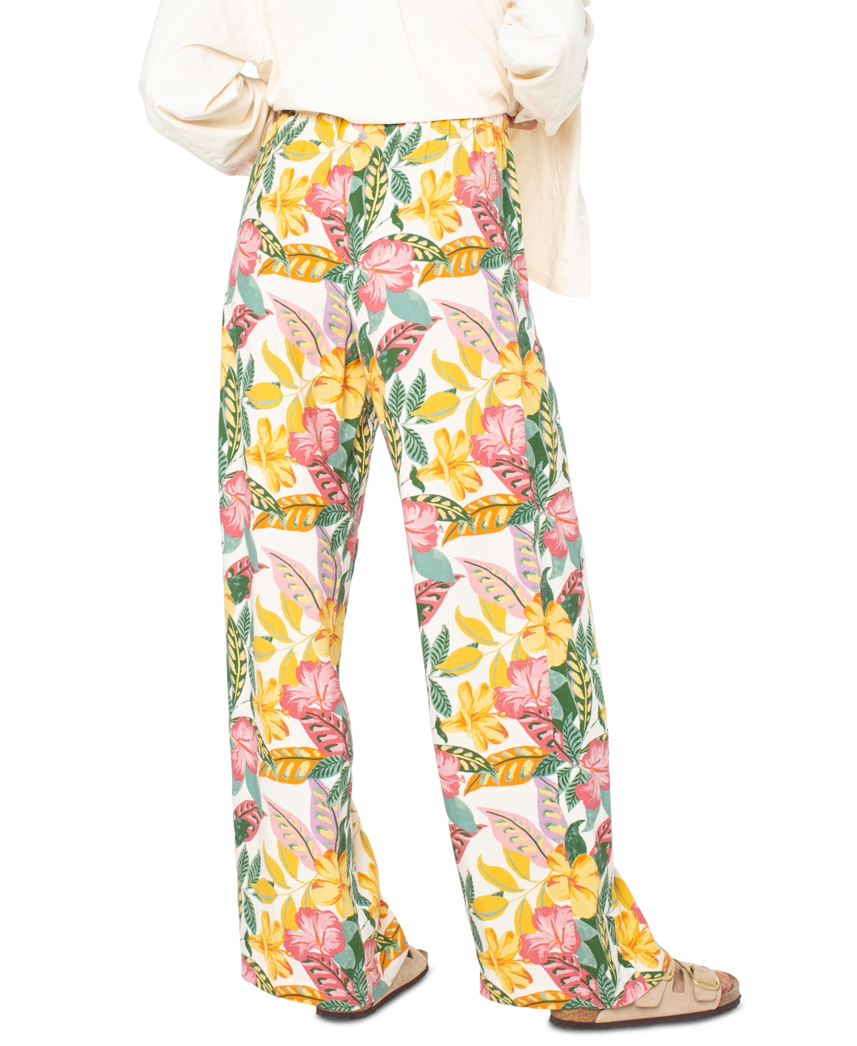 Roxy Juniors' So Precious Floral Drawstring-Waist Pants