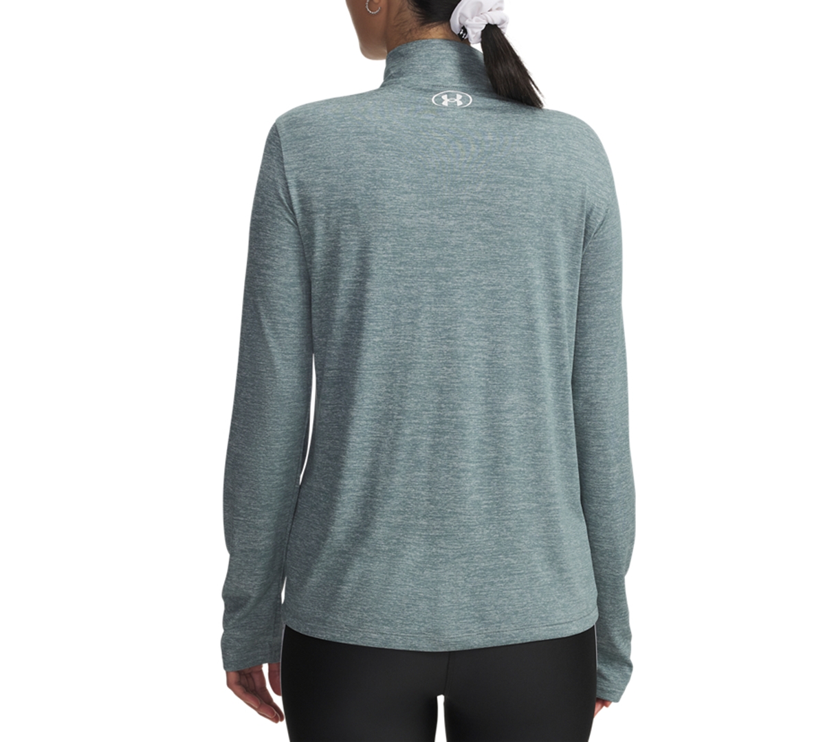 Under Armour Women's Twist Tech Quarter-zip Logo Top In Green