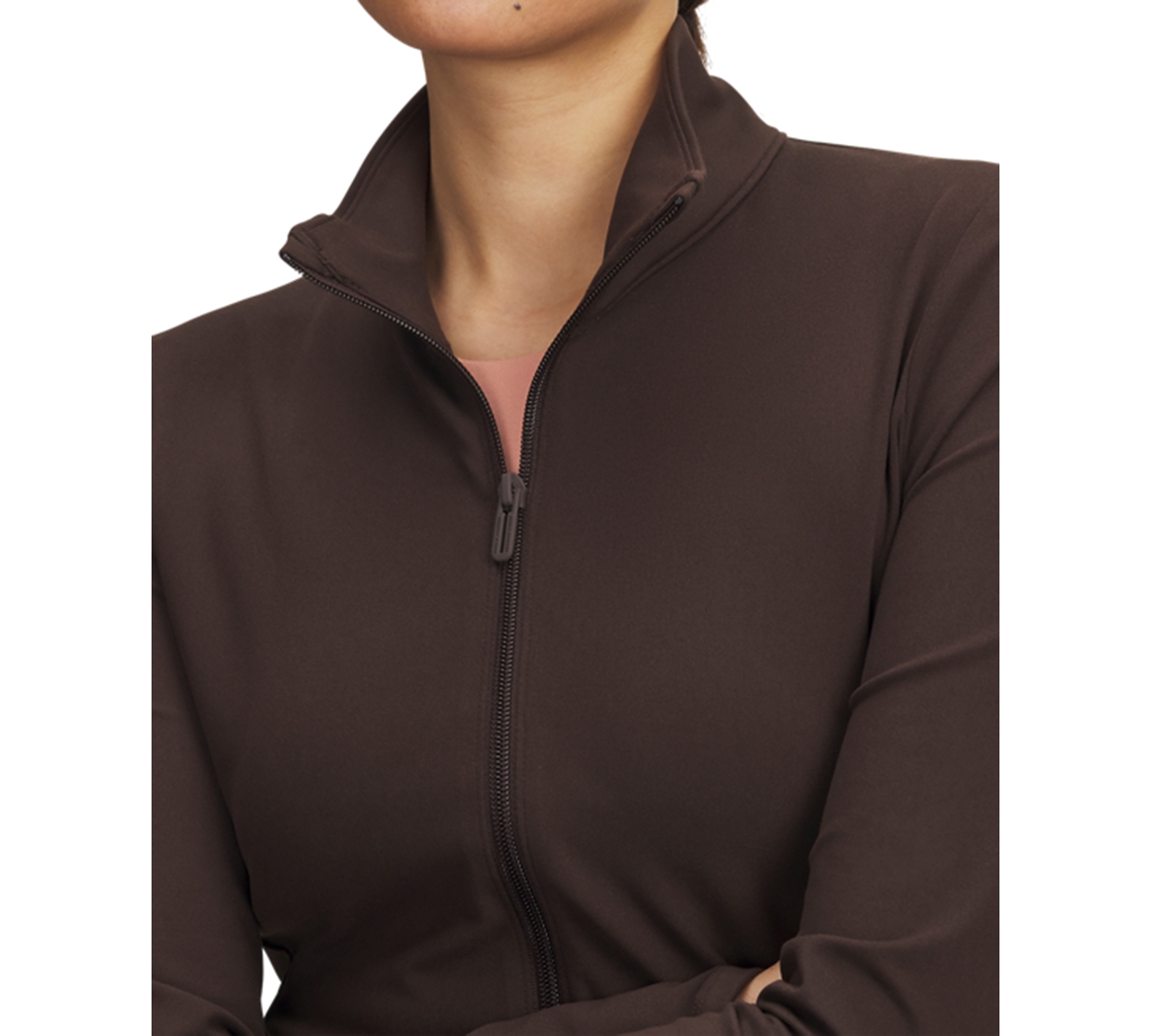 Under Armour Women's Motion Zippered Mock-neck Jacket In Brown