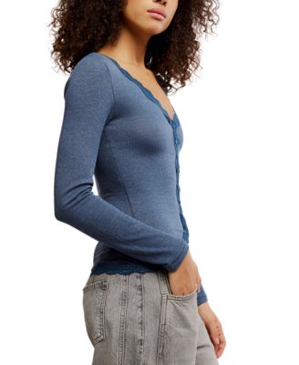 Women's Big Love Lace-Trim Button-Front Cardigan