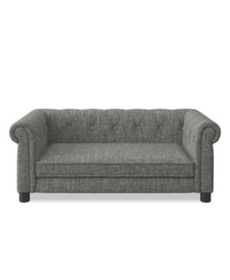 Elegant Linen Dog Sofa Bed - Light Grey