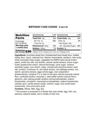 Birthday Cake Cookies Gift Box, 6 Cookies