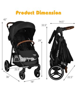 High Landscape Baby Stroller Pushchair with Expandable & Footmuff Canopy 20 lbs. 0-3 Years