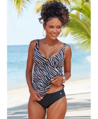 Women's Animal Print Underwire Tankini Swimsuit Top