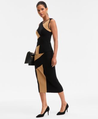 Women's Asymmetric-Patchwork Sweater, Macy's Exclusive 