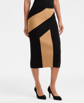 Women's Asymmetric-Patchwork Skirt, Macy's Exclusive 