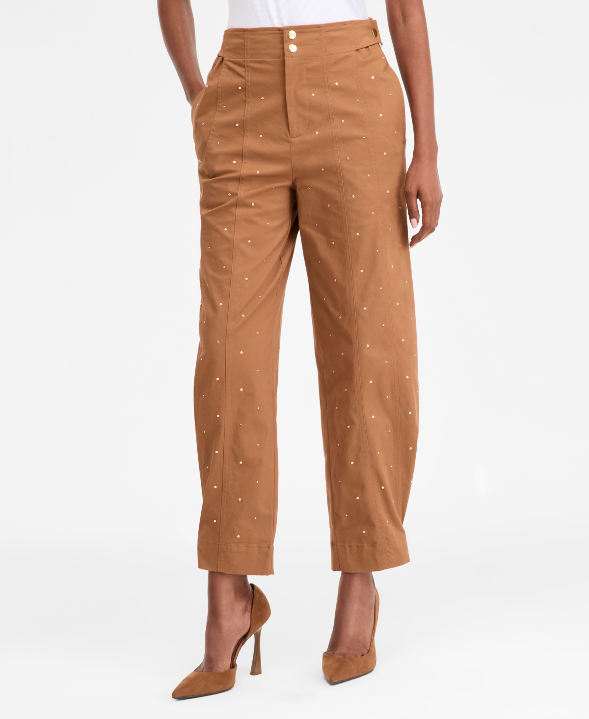 I.n.c. International Concepts Women's Studded Tapered Pants, Macy's Exclusive