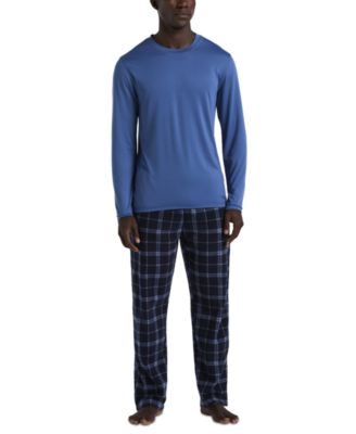 Perry Ellis Portfolio - Men's Solid Shirt & Buffalo Plaid Pajama Set