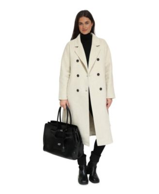 Boss Girl Double Breasted Lined Wool Coat