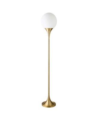 Mahdi 70" Metal Torchiere Floor Lamp with Glass Shade