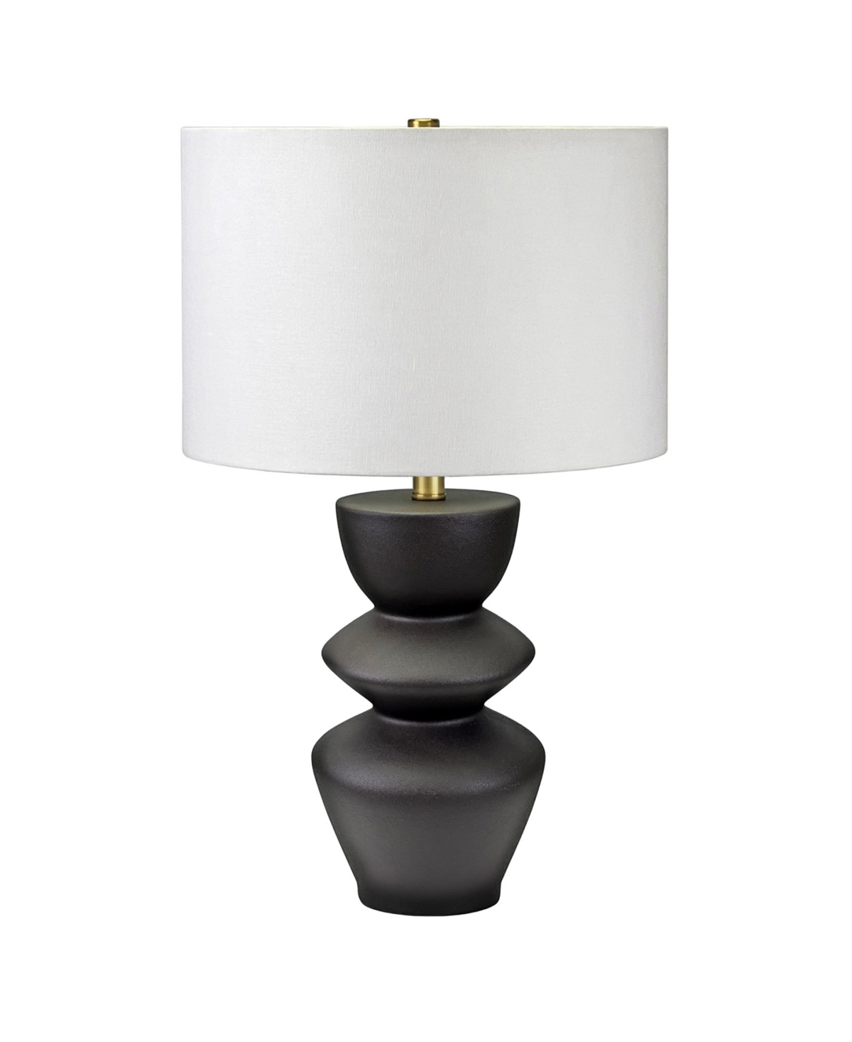 Hudson & Canal Cassian 25" Ceramic Table Lamp With Fabric Shade In Black