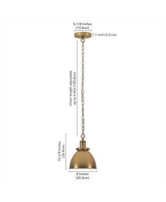 Elodie 8" Metal Pendant with Metal Shade