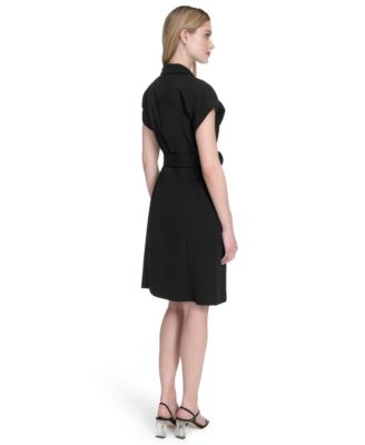 Women's Button-Front A-Line Dress