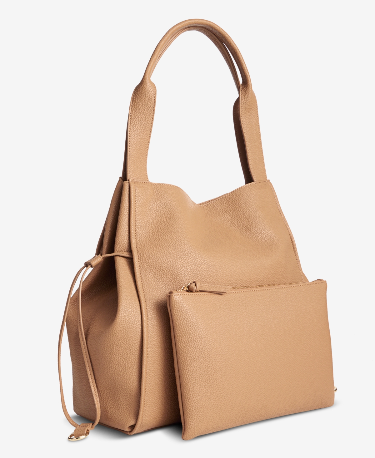 On 34th Jyyll Large Solid Tote With Removable Pouch, Exclusively At Macy's In Brown
