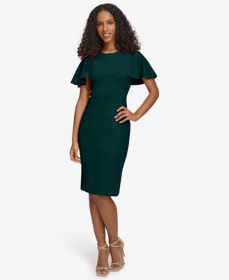 Calvin Klein - Women's Scuba Crepe Midi Sheath Dress