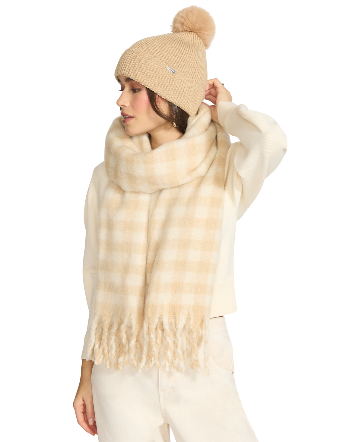 Steve Madden Buffalo Blaze Beanie And Scarf Gift Set, 2-piece Set