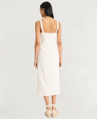 Women's Square-Neck Sleeveless Midi Dress