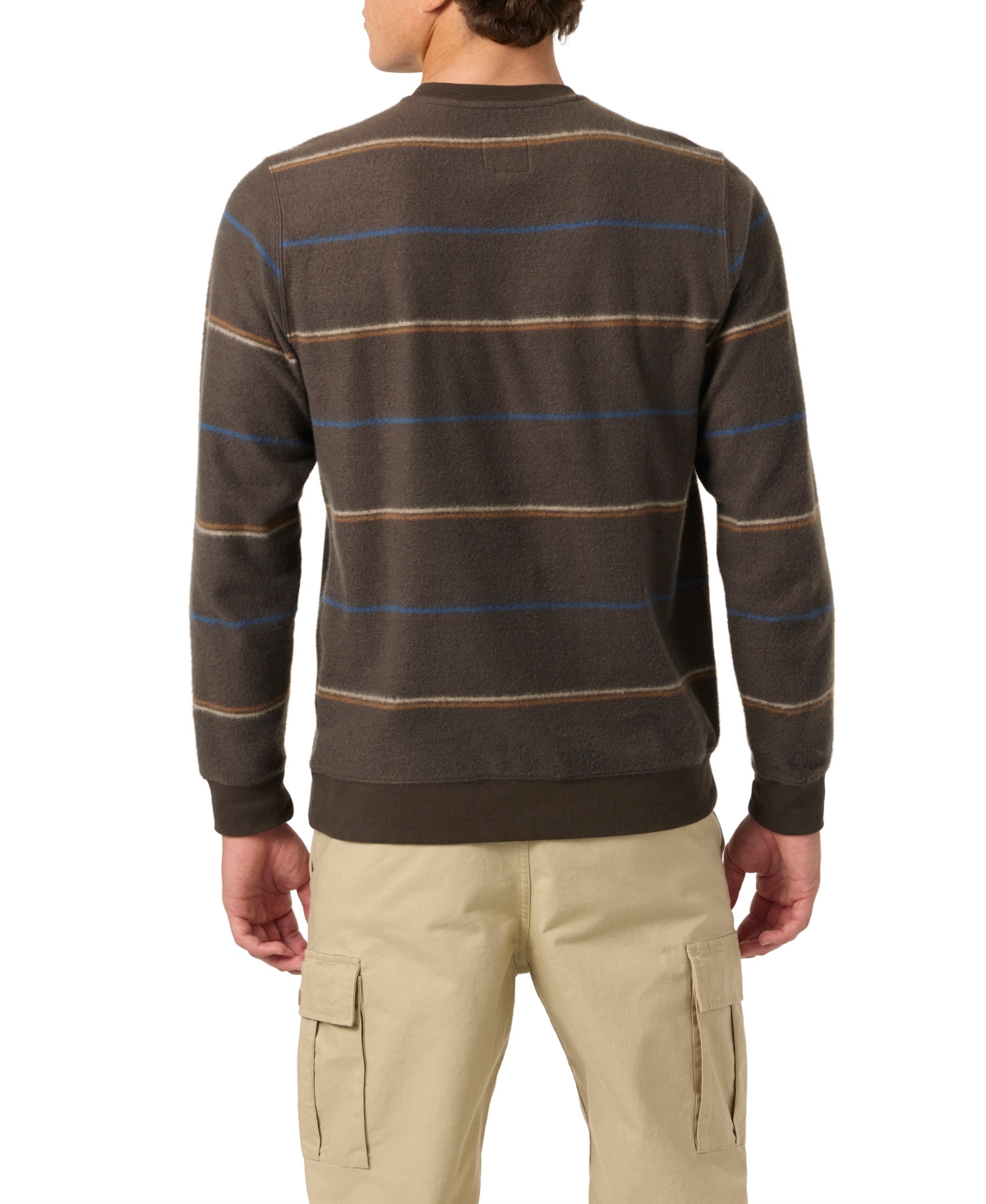 O'neill Nash Stripe Crewneck Sweatshirt In Brown