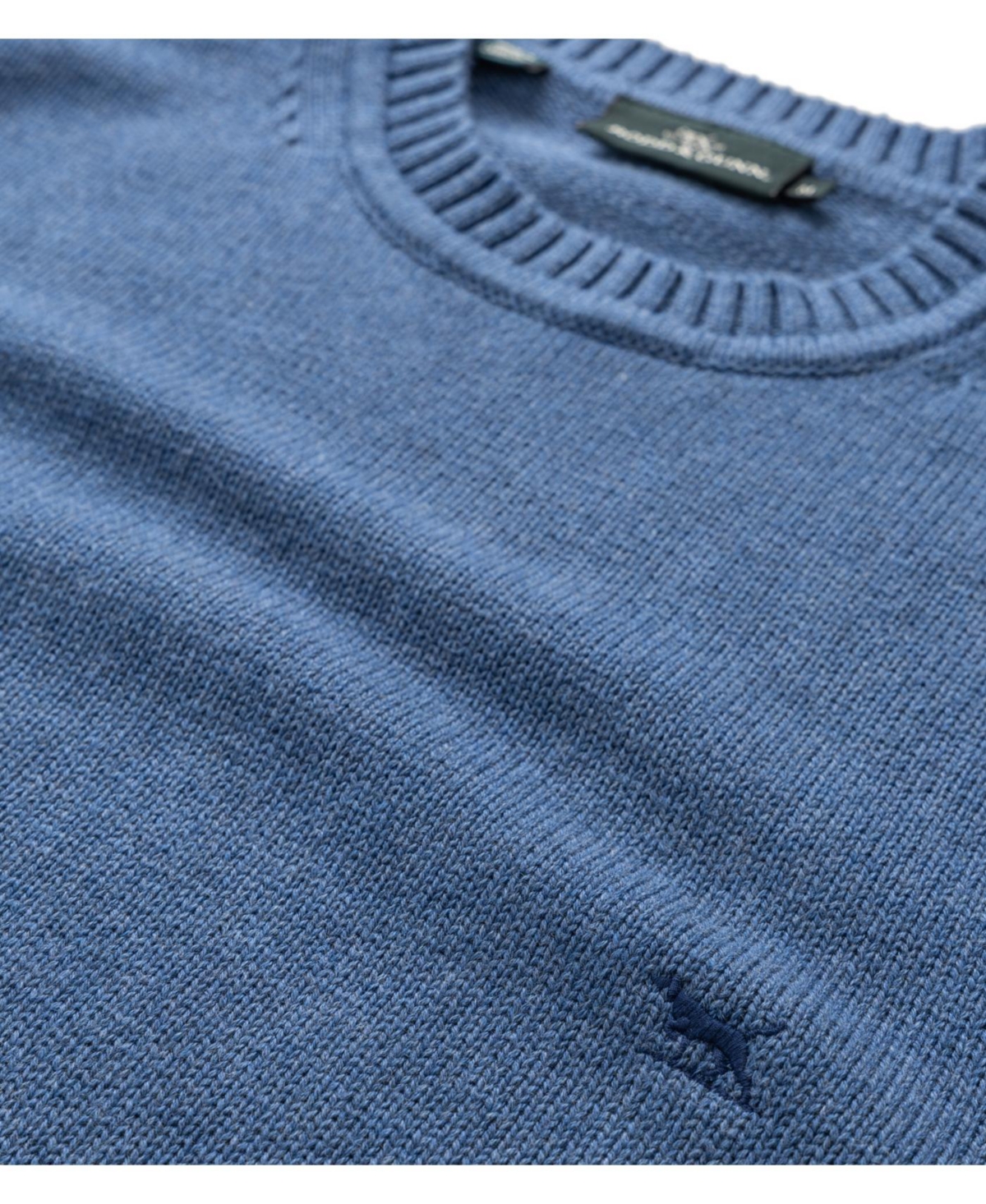 Rodd & Gunn Crewneck Cotton Sweater In Blue