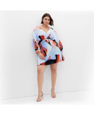 Plus Size Chloe Geometric Print Mini Dress