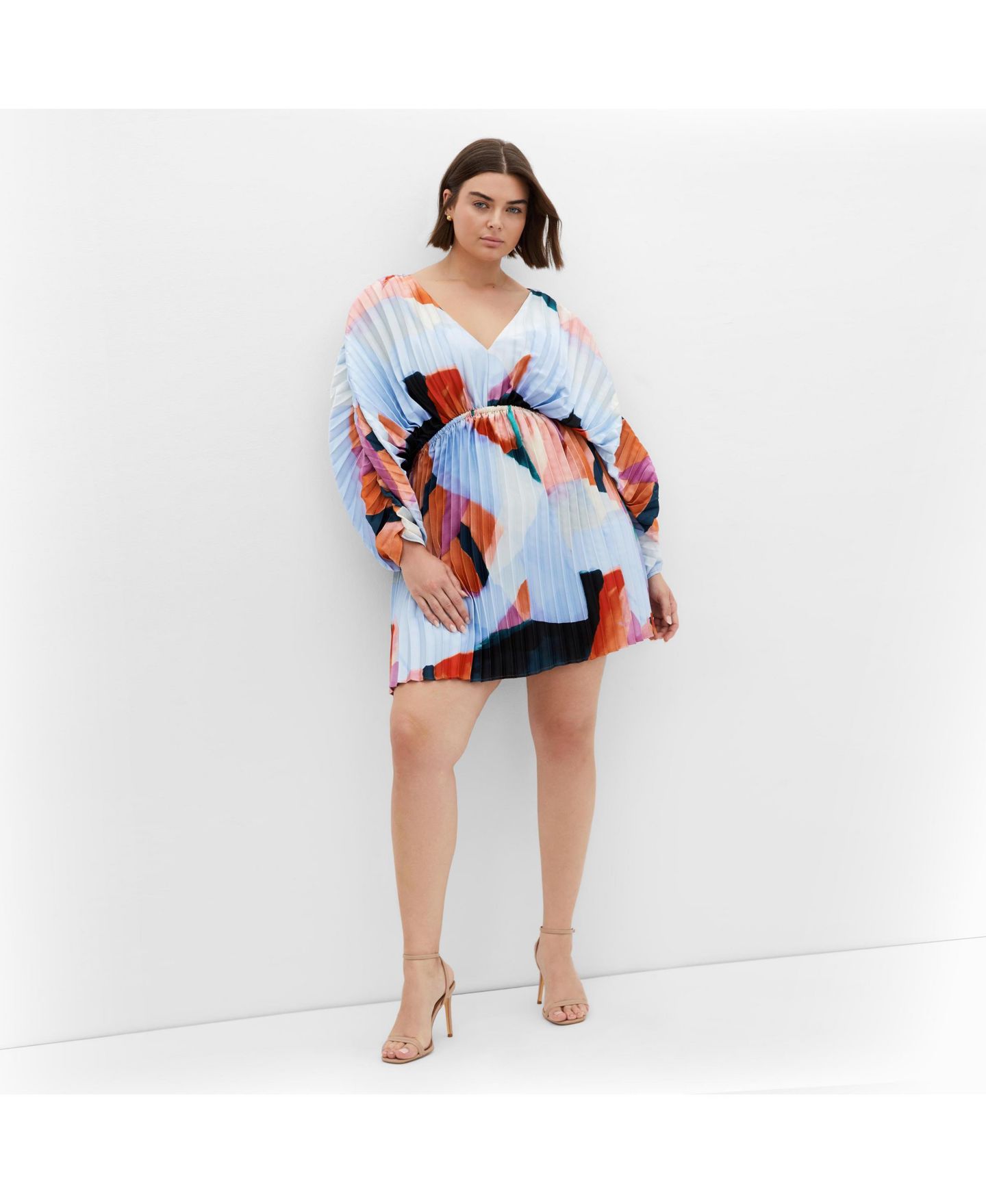 Женское платье CITY CHIC Chloe Geometric Print Mini, цвет: Aspect — фото 1