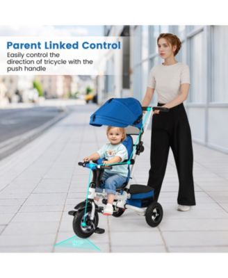 Toddler 5-in-1 Folding Trike 1-5 Years Old with Safety Harness Storage