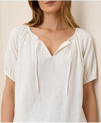 Organic Cotton Coastal Double Gauze Boho Popover