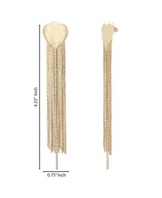 Gold Chain Tassel Earrings